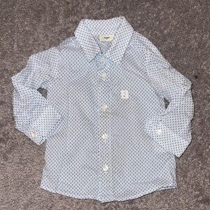 Fendi Light Blue Crescent Print Button-Down Shirt
